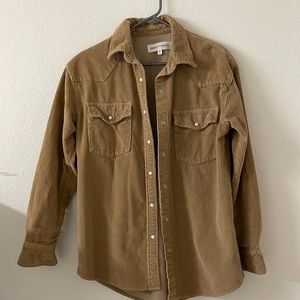 Tan aritzia denim forum Nina corduroy western shirt size 1